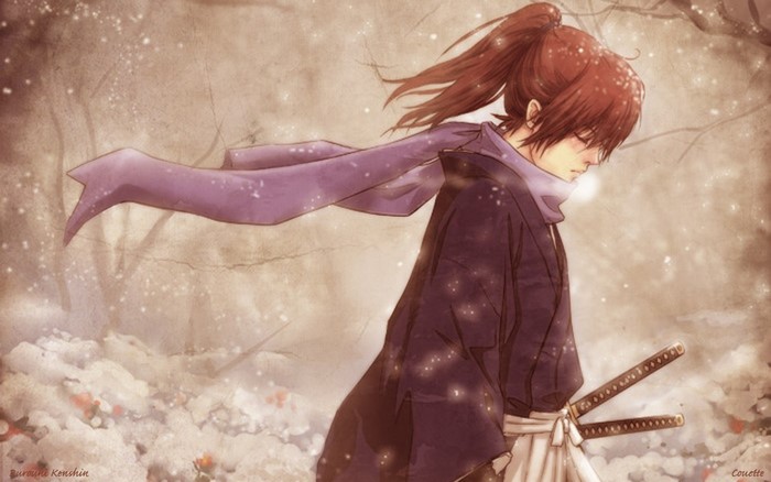 Himura Kenshin from Rurouni Kenshin in winter