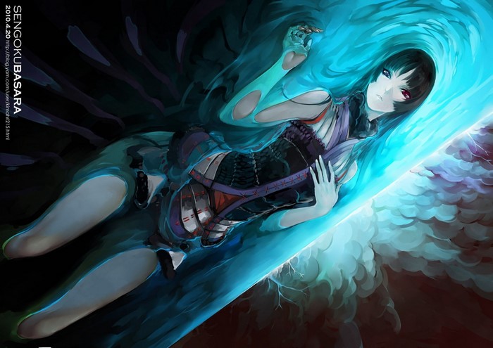 Sengoku Basara character in blue energy
