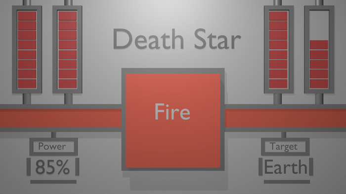 Death Star Fire Control Panel Targeting Earth