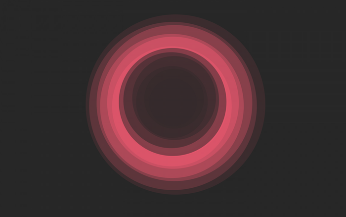 Concentric red circles on a dark background