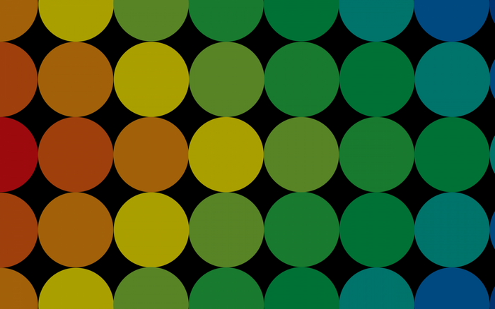 Colorful circles pattern on black background