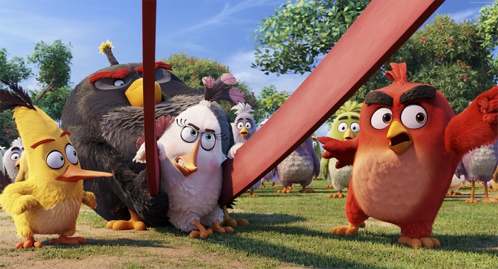 Red, Chuck, and Bomb from The Angry Birds Movie