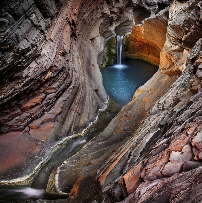 Karijini National Park, wallpaper, Australia, Hamersley Gorge, Waterfall, travel, 4k, tourism, National Geographic Traveler Photo Contest