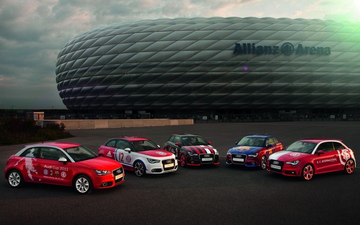 Audi A1 cars at Allianz Arena