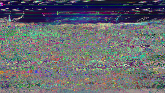 Glitch art texture with vibrant colors