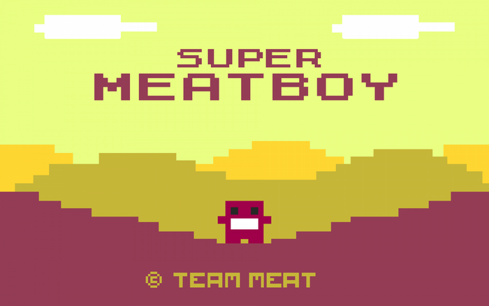 Super Meat Boy title screen