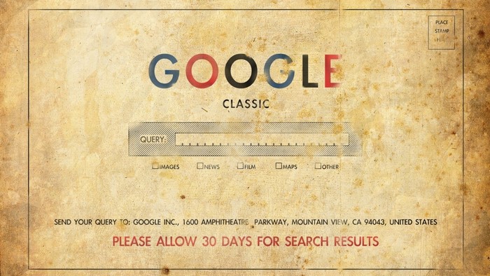Google Classic vintage search engine poster