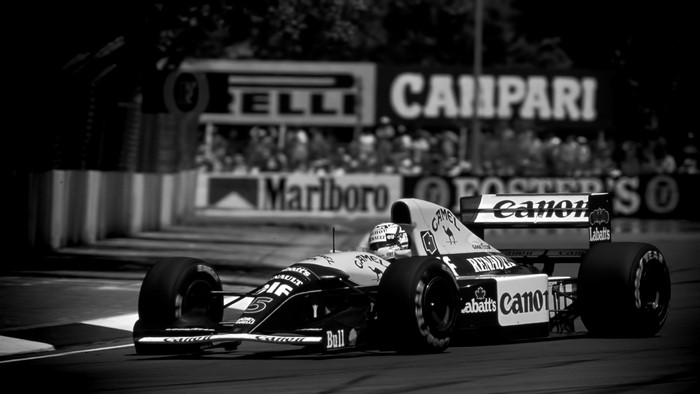 Nigel Mansell's Formula 1 car with Camel sponsorship