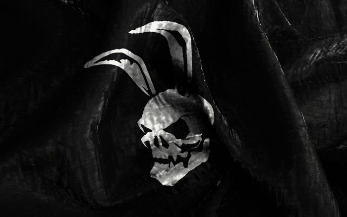 Guristas skull with bunny ears flag from EVE Online