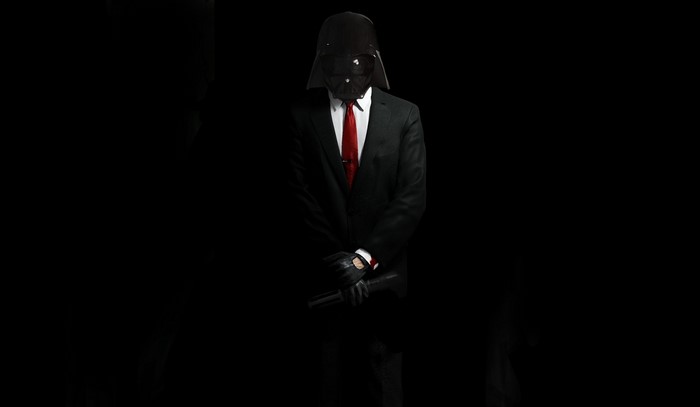 Darth Vader from Star Wars in a suit