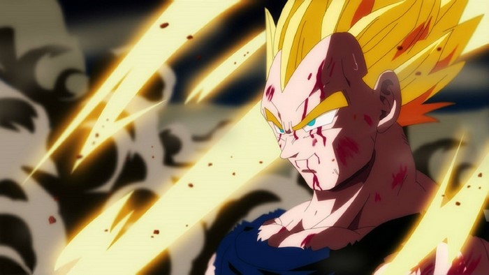 Vegeta from Dragon Ball Z in Super Saiyan form