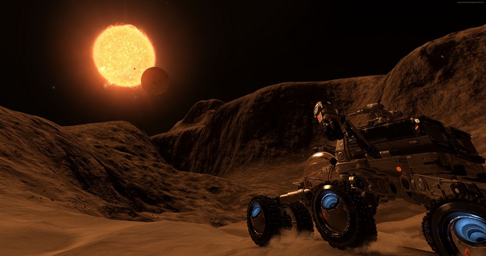 Elite Dangerous: Horizons rover on alien planet