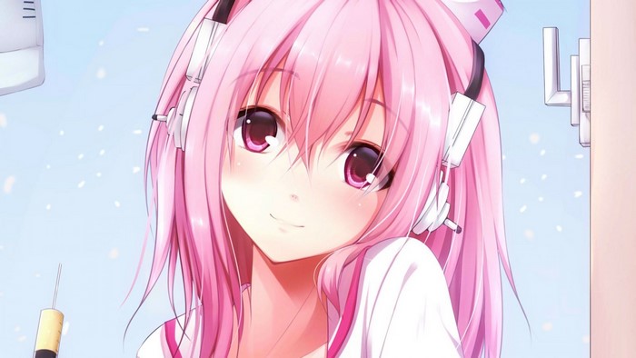 Super Sonico as a nurse with headphones and syringe