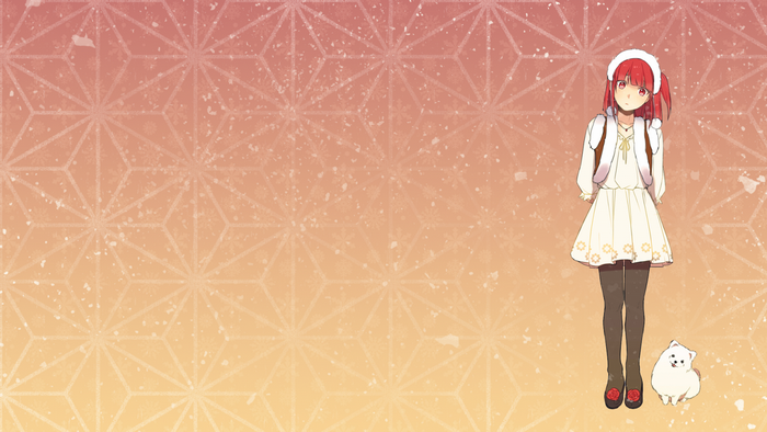 Morgiana from Magi The Labyrinth of Magic with a dog