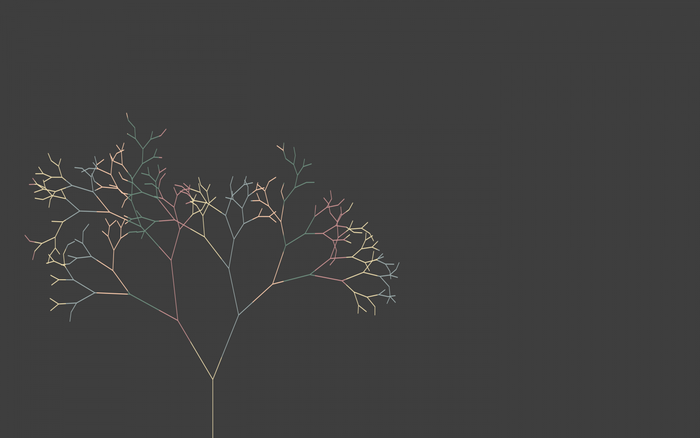 Minimalist branching tree illustration