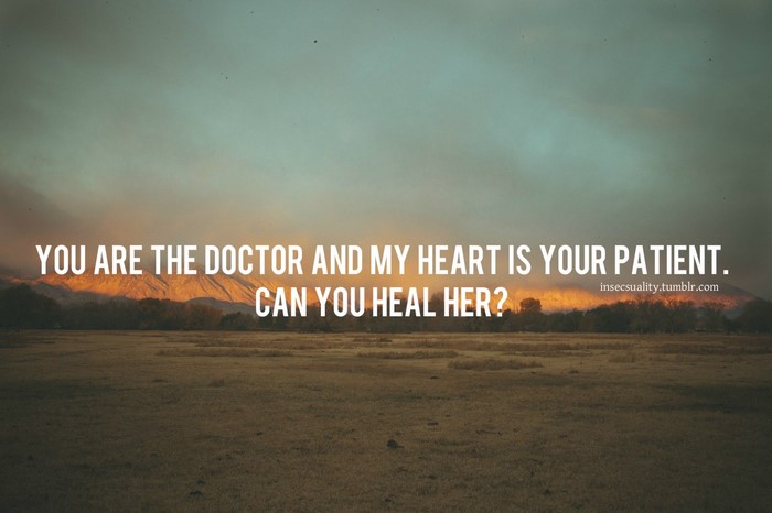 Quote about a doctor and patient with a landscape background