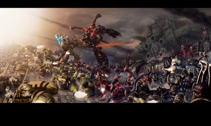 Warhammer 40 000 Epic Battle Between Space Marines and Chaos