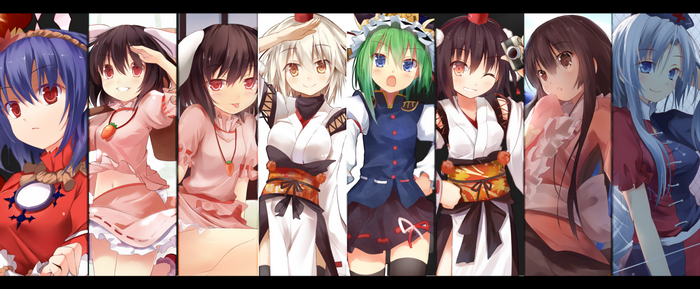 Touhou Project characters collage