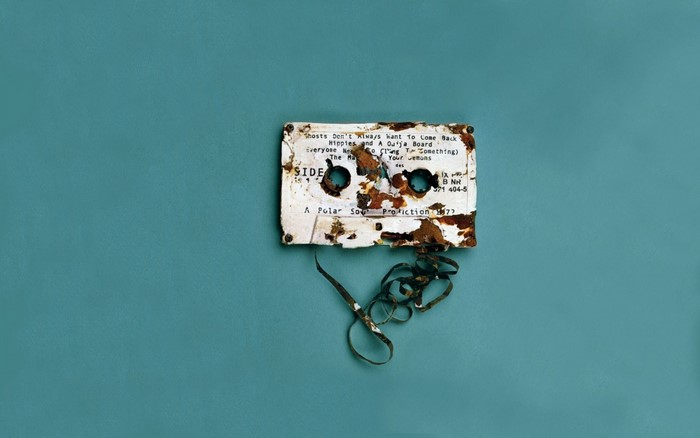 Damaged Cassette Tape with Handwritten Label