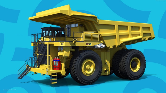 Komatsu 830E dump truck simulation