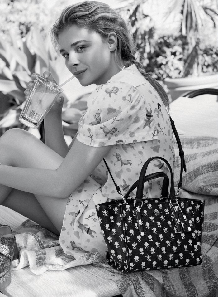 Chloe Grace Moretz with Coach bag