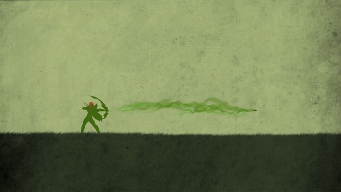 Dota 2 Archer shooting green smoke