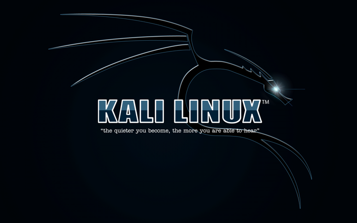 Kali Linux logo with quote