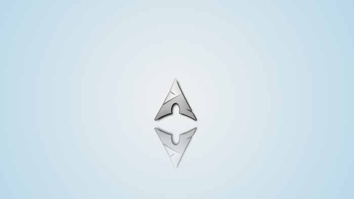Arch Linux logo with reflection
