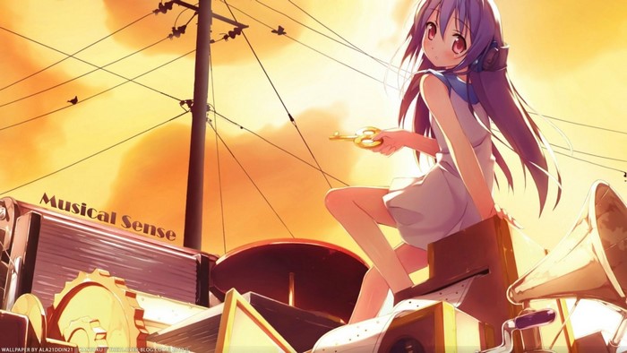 Anime girl with key from Kowarekake no Orgol