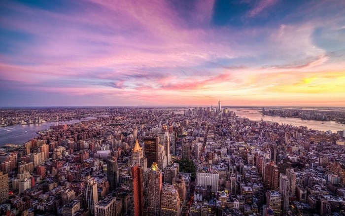 New York City Skyline at Sunset