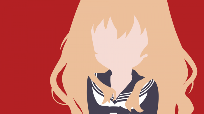 Aisaka Taiga from Toradora minimalist illustration
