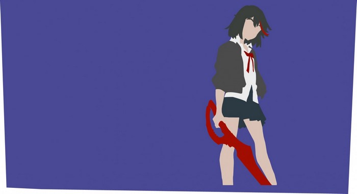 Ryuko Matoi from Kill la Kill holding scissors