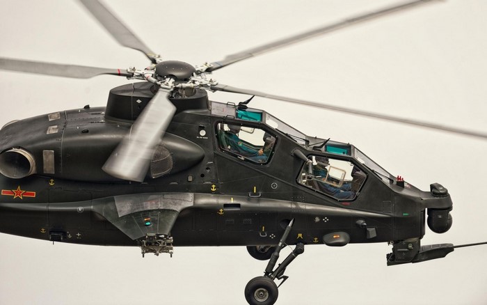 CAIC Z-10 Military Attack Helicopter in Flight