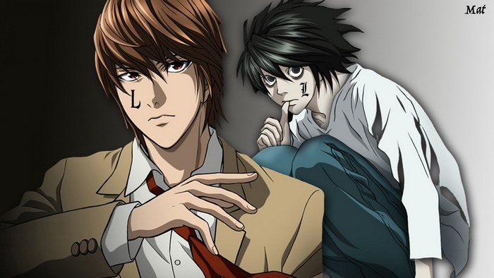 Light Yagami and L from Death Note