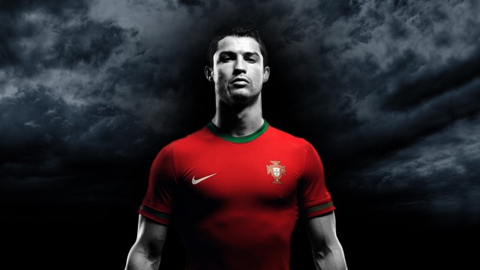 Cristiano Ronaldo in Portugal football kit