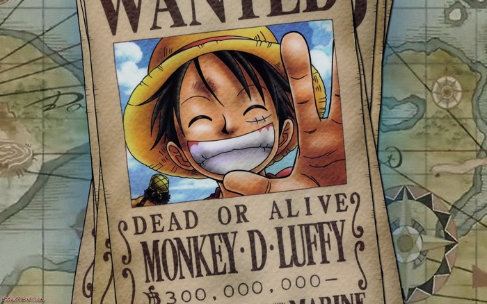 Monkey D. Luffy Wanted Poster from One Piece