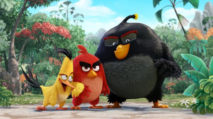Red, Chuck, and Bomb from The Angry Birds Movie