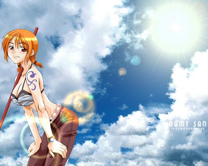 Nami from One Piece in the Sky