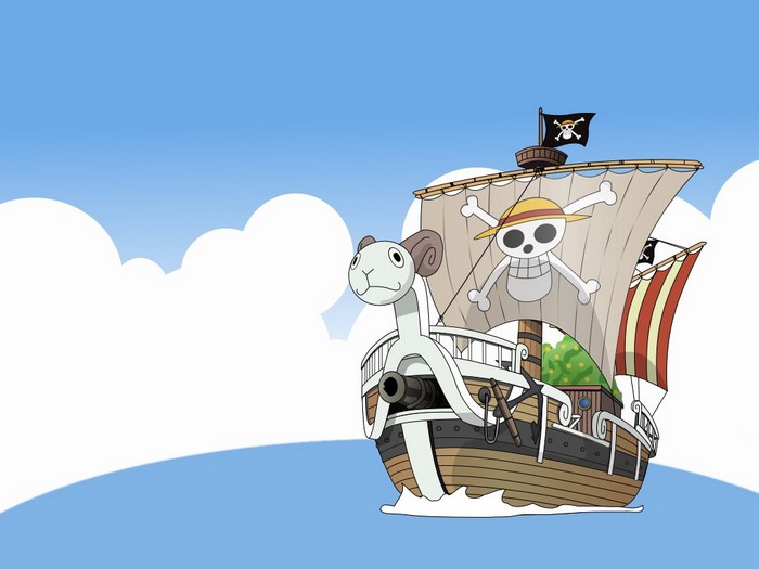 Going Merry ship from One Piece sailing