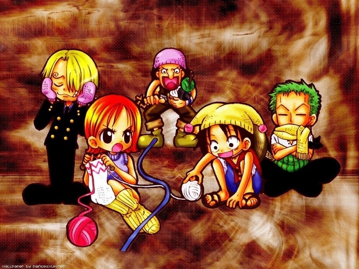 Chibi characters from One Piece