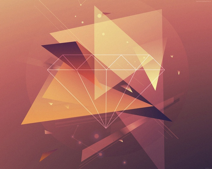Diamond and triangles abstract wallpaper