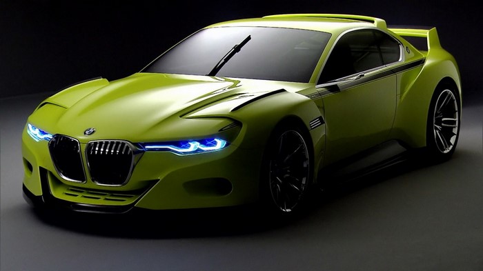 Green BMW concept sports car