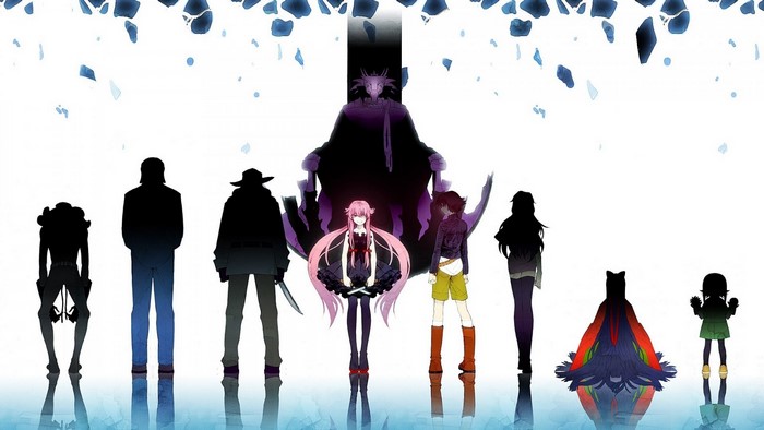 Mirai Nikki characters with Deus Ex Machina