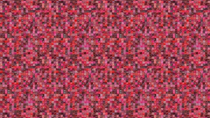 Abstract red and pink mosaic tile pattern