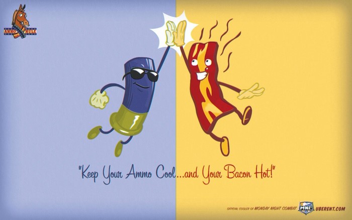 Ammo and Bacon High Five with Quote