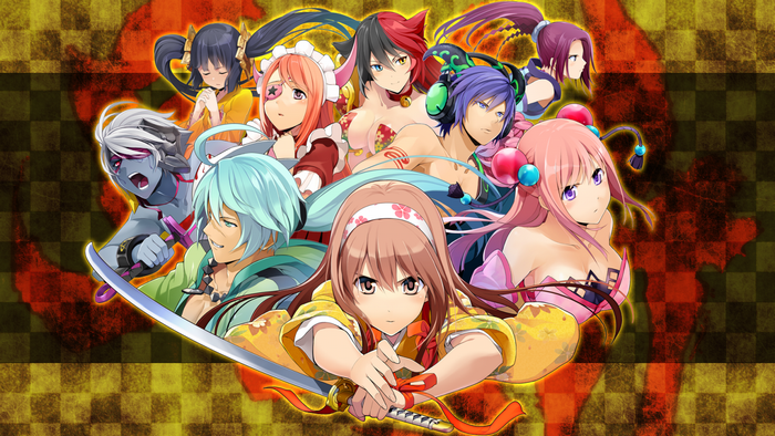 Group of anime characters with a sword