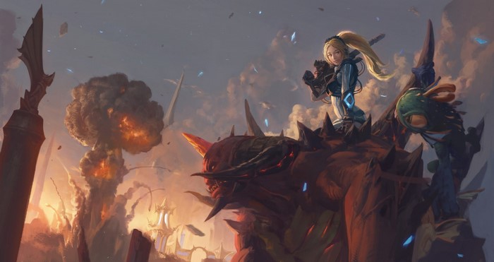 Nova and Murky from Heroes of the Storm on a demon