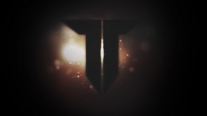 Darkness with glowing light and particle effects