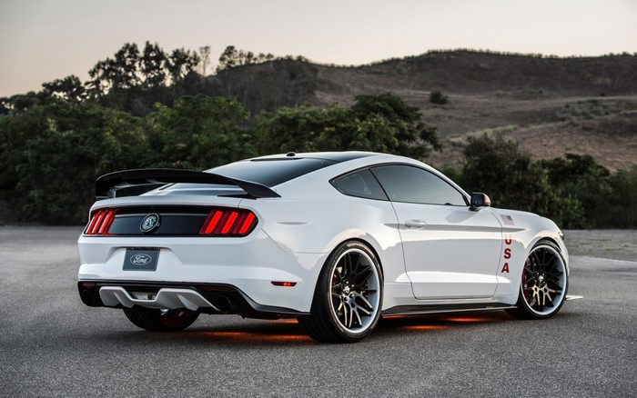 White Ford Mustang GT Apollo Edition Sports Car