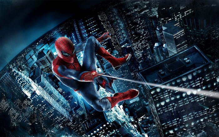 The Amazing Spider Man Swinging Through New York City